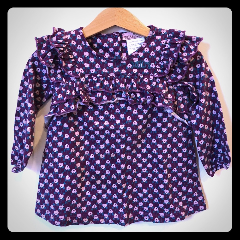 Juicy couture girls top with flower print